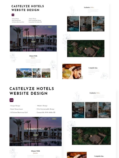 酒店網(wǎng)站設(shè)計 模板與素材的完美融合