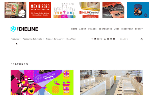 包裝設(shè)計網(wǎng)站Dielin的設(shè)計靈感來源與網(wǎng)頁設(shè)計特色